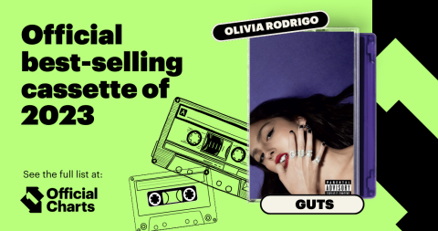 Best-selling cassette of 2023 - GUTS - Olivia Rodrigo