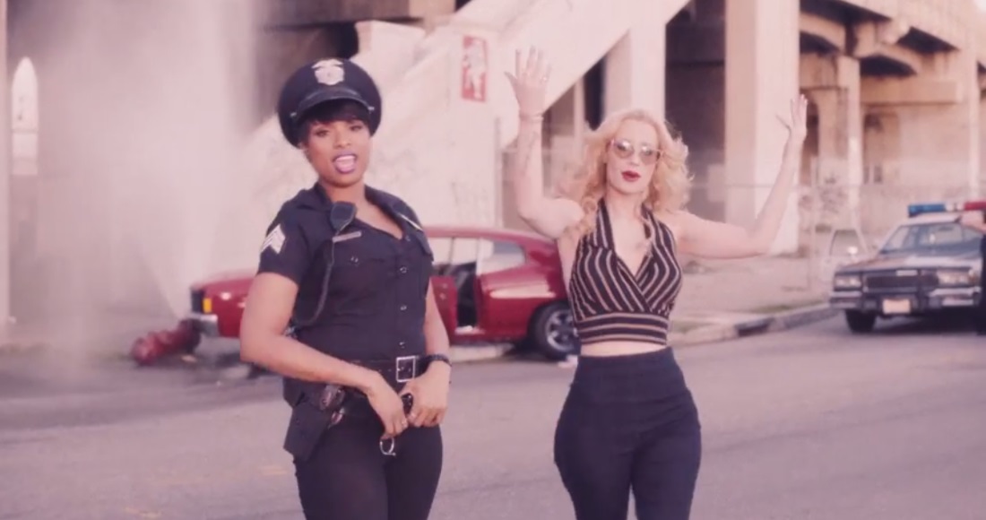 Iggy Azalea takes Jennifer Hudson on high-speed car chase in Trouble music video