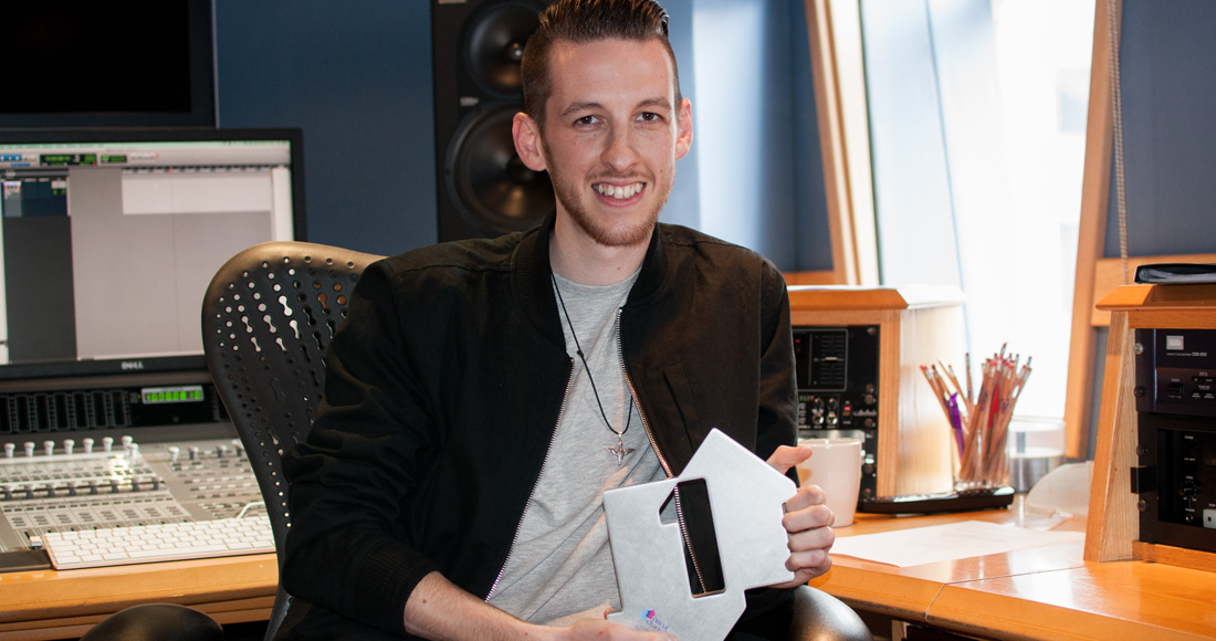 Sigala with his Number 1 Award for Easy Love.