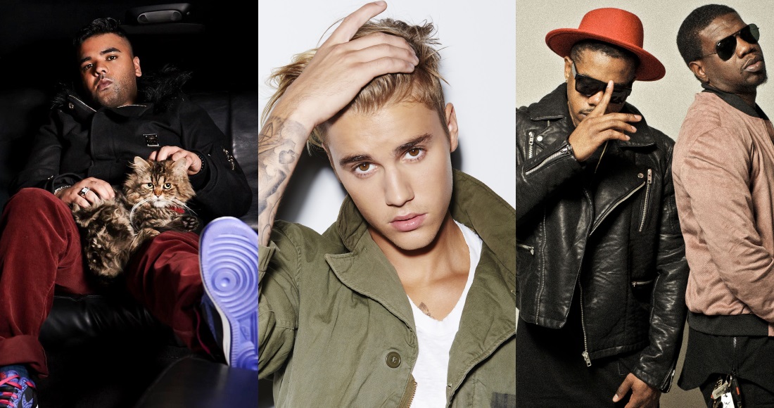 Justin Bieber, R City and Naughty Boy are battling for this week's Number 1 single