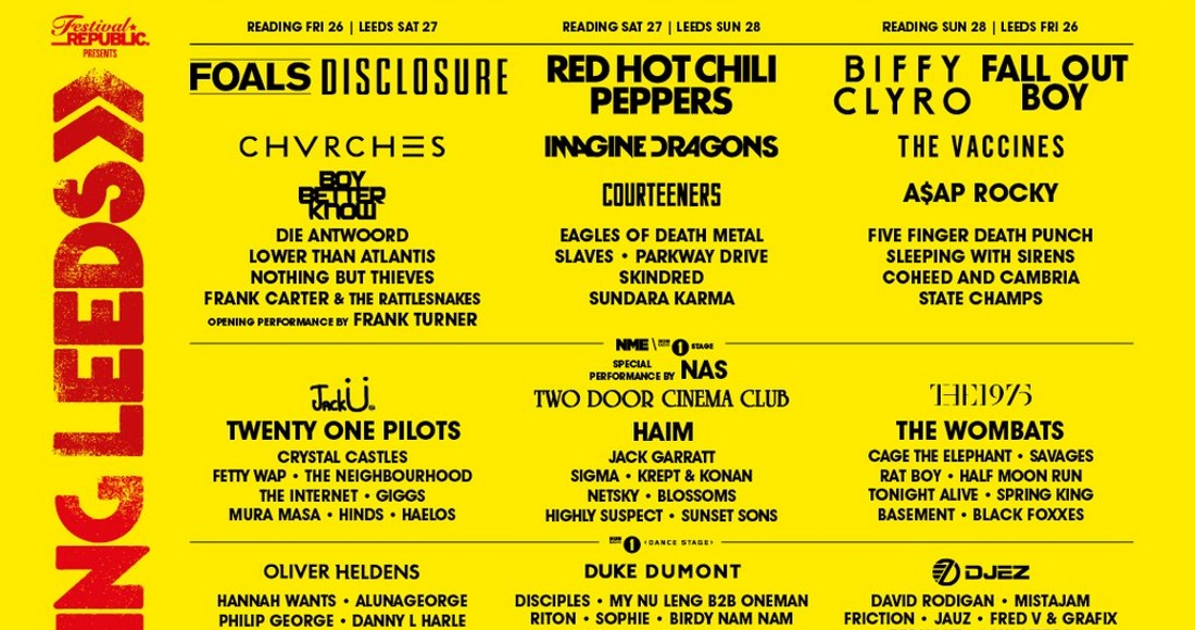 Nas, Good Charlotte among 76 new acts confirmed for Reading and Leeds Festivals