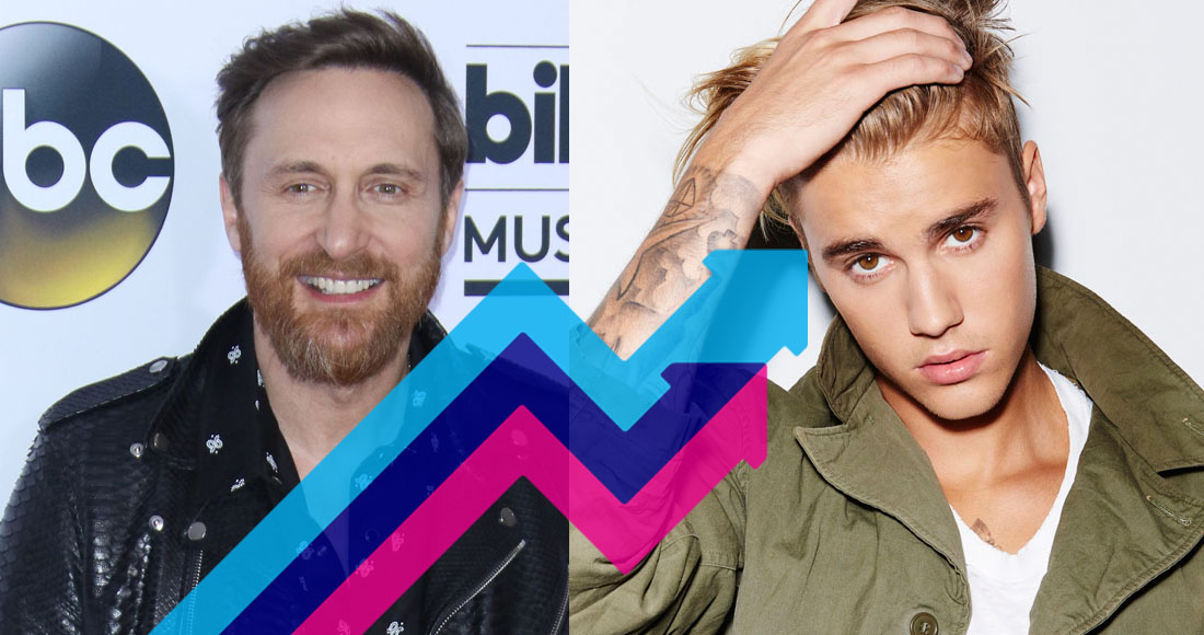 David Guetta and Justin Bieber's 2U is Number 1 on this week's Official Trending Chart