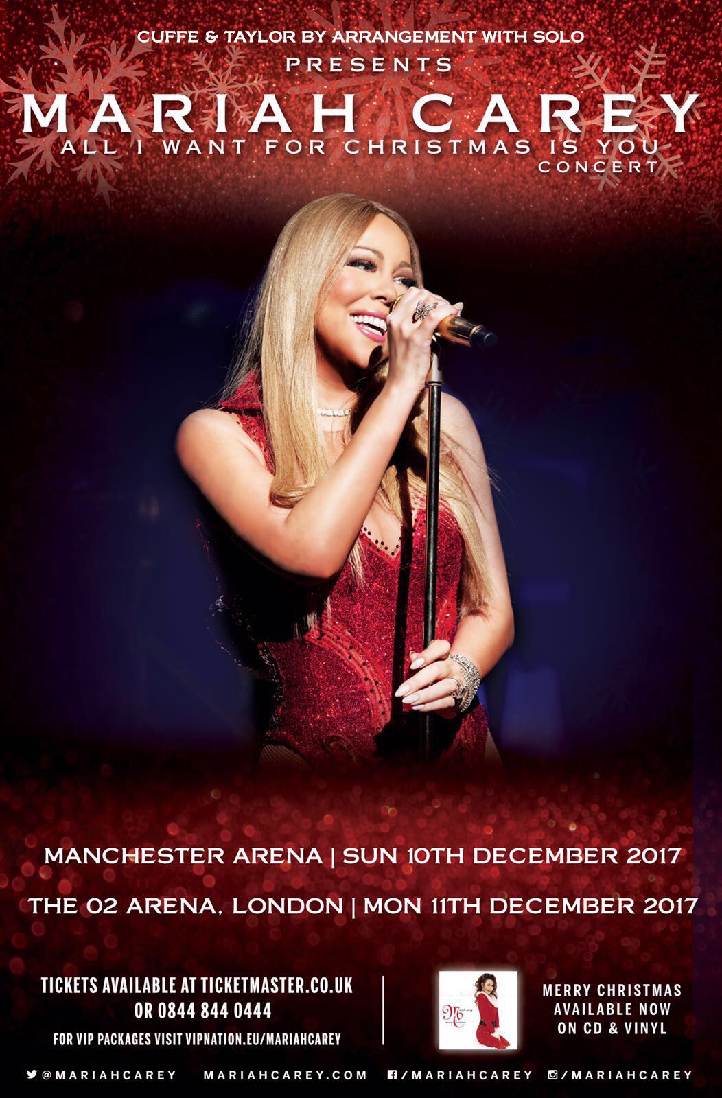 Mariah Carey bringing All I Want For Christmas Is You concert to the UK