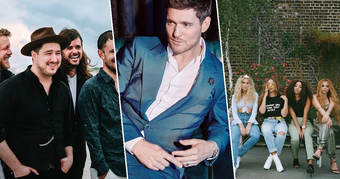 Michael Buble, Little Mix and Mumford and Sons are fighting it out for this week's UK Number 1 album