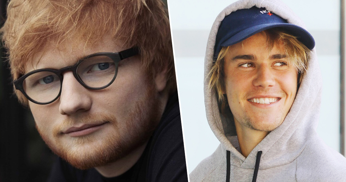 Ed Sheeran & Justin Bieber complete UK singles and albums chart history