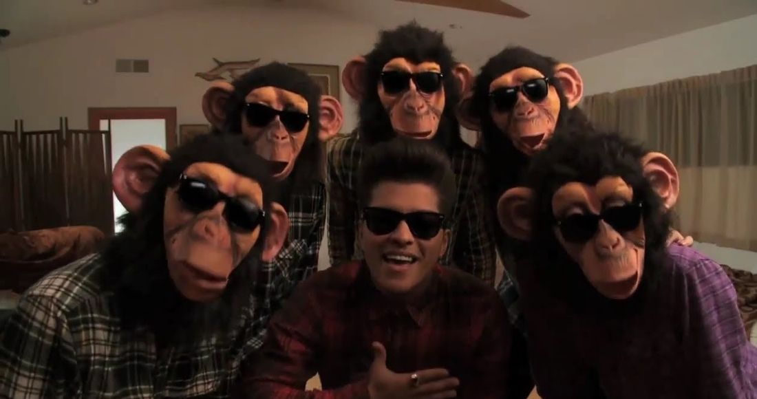 Official Chart Flashback 2011: Bruno Mars' The Lazy Song monkeys about and dances its way to Number 1