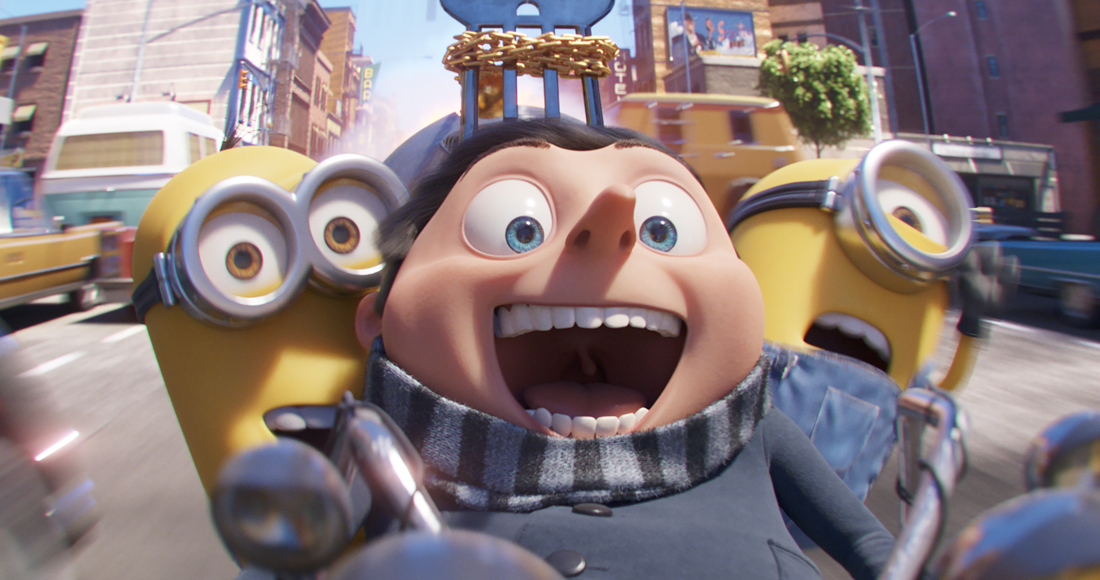 Minions: The Rise of Gru rockets to Number 1 on the Official Film Chart
