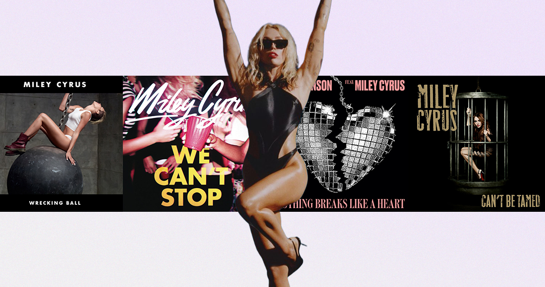 Miley Cyrus's biggest songs on the Official UK Chart