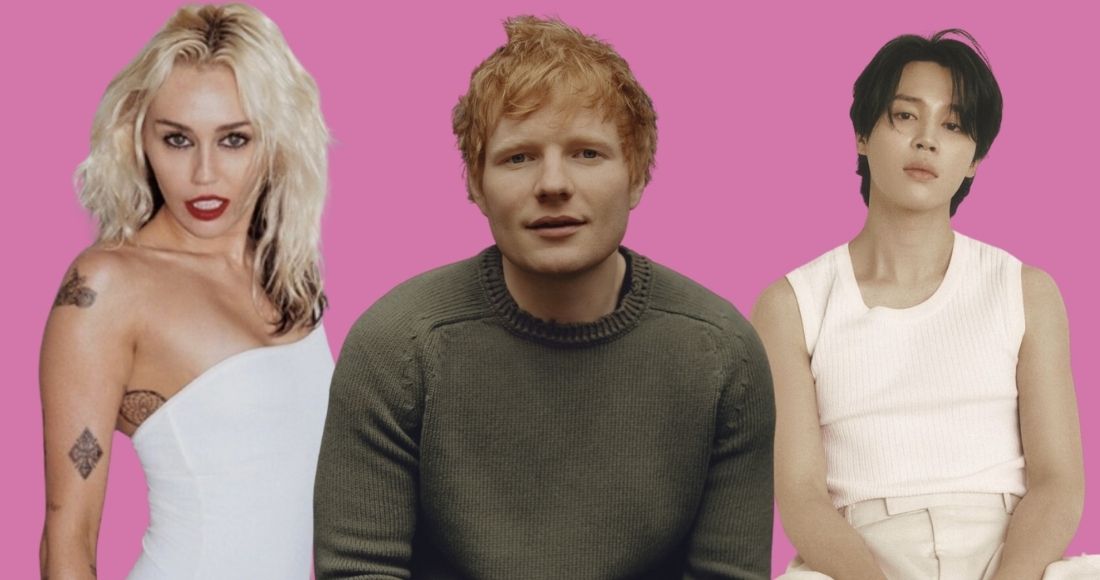 Can Ed Sheeran dislodge Miley from Number 1 this week?