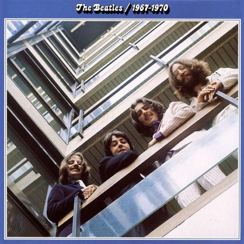 the beatles blue album cover