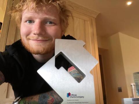 Ed Sheeran - Fourteenth #1 in the U.K. I never, ever take
